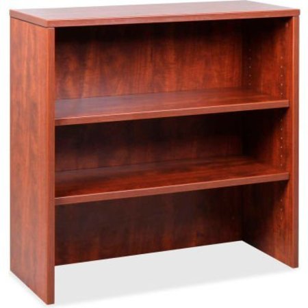 LORELL Hutch for 35in Lateral File Cabinet - 35.5in x 14.8in x 36in - Cherry - Essentials Series 69613
